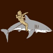 Diver Riding A Shark