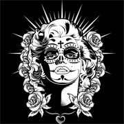 Sugar Skull Zombie Pin Up