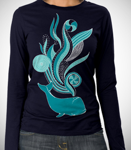 Whale Trip Ladies Long Sleeve T-Shirt